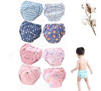 Upairy Training Pants for Boys Girls, Up Airy Potty Training Underwear, Washable Waterproof Absorbent Underwear (8Mix-B,Small)