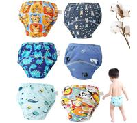 Upairy Training Pants for Boys Girls, Up Airy Potty Training Underwear, Washable Waterproof Absorbent Underwear (6Mix-D,Small)