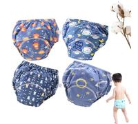Upairy Training Pants for Boys Girls, Up Airy Potty Training Underwear, Washable Waterproof Absorbent Underwear (4Mix-B,Medium)
