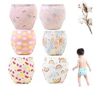 Upairy Training Pants for Boys Girls, Up Airy Potty Training Underwear, Washable Waterproof Absorbent Underwear (6Mix-A,Small)