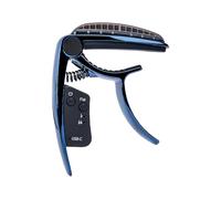 UPALDHOU 2 en 1 Sintonizador de Capo de Guitarra, Pantalla LED, Sintonizador de Clips Recargable para Guitarras Acústicas, Clásicas, con Material de Aleación de Zinc, Batería Recargable USB (BLUE)