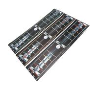 UPALDHOU 3PCS Putting Mat de Entrenamiento Premium PU Golf Guía de Alineación Práctica de Práctica de Seguimiento con Estabilizador de Punto de Ataque para Uso Interno Al Aire Libre
