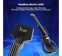 UPALDHOU 4/4 Violín Eléctrico, Sonido Profesional, Ajuste Fácil, Camioneta DV-10B, Conectividad Versátil, Cuerpo de Fibra de Carbono con Lados de ABS, Color de Grano de Madera Clara, 22. * 8.1 * 3.1