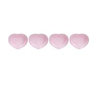 UPALDHOU 4 Piedras Curativas de Rosas en Forma de Corazón de Cuarzo Rosa, Ficha Romántica para la Familia de los Amantes del Cristal