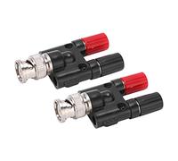 UPALDHOU Adaptador BNC Macho a Conector Banana Doble con Conexión Fuerte para Equipos Electrónicos, Carcasa de Aislamiento ABS, 2 Piezas