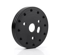 UPALDHOU Adaptador Espaciador del Volante de Directorio 1/2 Pulgada Aluminio de Aluminio Fit para 6 Hoyos Grant Nardi Ruedas de Dirección con 3.5 Pulgadas OD Negro/Plata (BLACK)