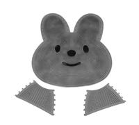 UPALDHOU Alfombra de Depurador de Pie de Silicona, Almohadilla de Masaje Antideslizante para Duchas, Bañeras, Pisos de Baño, Diseñada para la Alfombra del Masaje (GREY)