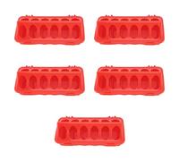 UPALDHOU Alimentador de Aves de Corral Automático Bandeja de Alimentación contra Derrames sin Desecho sin Desastre Alimentador de Aves de Corral Pequeño con Agujeros para Pájaros, 5pcs GANA la Parte