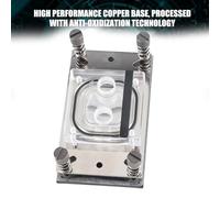 UPALDHOU Bloque de Enfriamiento de Agua CPU Base de Cobre con Microchanal para PC AM2 / AM3 / AM4, Bloque de Agua de Placa de Alto Rendimiento para Entusiastas de los Juegos, Cubierta Superior