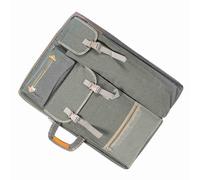 UPALDHOU Bolsa de Arte Grande Multifunción Canva a Prueba de Agua para Exteriores, Bolsa para Tablero de Dibujo, Suministros de Arte con Correa Ajustable, Ideal para Artistas, 66 X 50 Cm (Gris