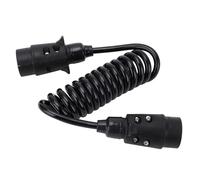 UPALDHOU Cable de Resorte para Remolque de 7 Núcleos, Cable en Espiral de Remolque de 2M 12V 24V para Vehículos Comerciales, Campistas, Coches, Barcos