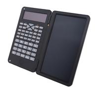 UPALDHOU Calculadora Científica Plegable con 6 Pulgadas LCD Notepad Light Eye Care para Ingenieros Cálculos de Maestros ABS para Office Financial (BLACK)