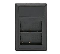 UPALDHOU Cargador de Cámara para Cargador de Batería Dual para D300S D100, Pantalla de Electricidad para Viajeros, ABS Negro