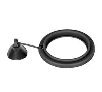 UPALDHOU Círculo de Comida Flotante para Pecera de Plástico con Ventosa Fuerte, Alimentación Envolvente para Evitar que los Alimentos Se Propaguen, para Uso en Peceras, Comedero de Anillo para (BLACK)