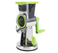 UPALDHOU Cuchillas Versátiles, Agarre Seguro, Rallador de Queso Giratorio Fácil de Limpiar con Base de Succión, Rallador de Acero Inoxidable de 4 Lados y Trituradora para Parmesano, Verduras,