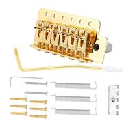 UPALDHOU de Trémolo de Control Manual, Aleación de Cobre-zinc, Acero y de Puente de Vibrato Acrílico con Bloqueo único para la Estabilidad de Sintonización Mejorada (Dorado)