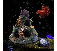 UPALDHOU Decoración de Acuario con Pecera de Montaña de Resina, Decoraciones Duraderas para Acuarios de Agua Salada, 16 X 13,5 X 13 Cm para Amantes de los Peces y Entusiastas de la Decoración