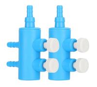 UPALDHOU Distribuidor de Tubería de Aire para Acuario Adaptador de Bomba de Oxígeno Duradero de 4 Vías Fácil de Operar para Conexión de Tubería de Aire de Pecera Material Plástico Azul (#1)