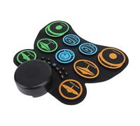 UPALDHOU Electronic Set Roll Up Drums Portable Plegable Recargable con Altavoces Incorporados Efectos de Sonido Múltiples para DTX Practice Music Creation