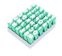 UPALDHOU Estampas de Alfabeto de Arcilla Conjunto de Sellos Profesionales de Letras y Números Mayores con Caja de Visualización, Sellos de Plástico de Precisión para Decoración de Arcilla