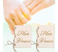 UPALDHOU Folletos Románticos de Voto de Boda, Accesorios de Libros de 2 Piezas para Recuerdos Dulces, para Bodas/aniversarios (Tipo 4)