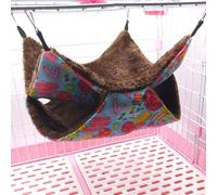 UPALDHOU Hamaca Colgante para Hámster, Cama Suave y Cálida, Bonito Diseño del Mundo Marino, Jaula para Mascotas Pequeñas, Saco de Dormir de Terciopelo de Lona para Ratones y Ratas (34 * 34)