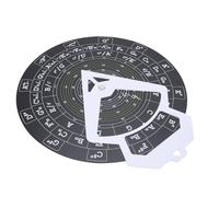 UPALDHOU Herramienta de Acordes de Melodía de 30 Cm, Círculo de Aprendizaje de Teoría Musical de la Rueda de Quinta (RMT-A10B (negro))