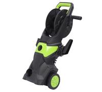UPALDHOU Hidrolimpiadora Eléctrica 100 Bar 5,6 L/min Manguera 32ft | Máquina De Limpieza De Autos, Aluminio Cobre ABS, Patio De Cerca, Compatible con Grifo De 1/2 Pulgada, 4 Boquillas, Cañón