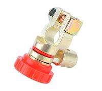 UPALDHOU Interruptor de Batería Apto para Solución Maestra de Fugas Eléctricas para Montaje Universal en Automóvil, ABS + Cobre, Dorado + Rojo