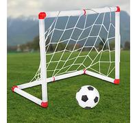 UPALDHOU Juego de Portería de Fútbol Portátil para Niños, Marco de | Kit completo de práctica 4 en 1 para interiores y exteriores, esquinas con bordes redondeados, desglose sin herramientas,