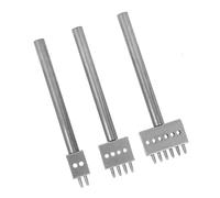 UPALDHOU Juego de Punzones para Cinturón con Borde Incisivo para Técnicas de Tallado de Cuero, 3 Piezas para Artesanos (Espaciado 5 mm (2+4+6))