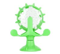 UPALDHOU Juguete ABS con Fugas de Comida para Mascotas con Diseño de Molino de Viento Giratorio, Reduce la Velocidad de Alimentación y Promueve la Dieta, 3 Opciones de Color (Green)