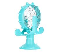 UPALDHOU Juguete ABS con Fugas de Comida para Mascotas con Diseño de Molino de Viento Giratorio, Reduce la Velocidad de Alimentación y Promueve la Dieta, 3 Opciones de Color (Blue)