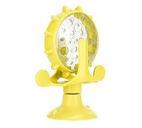 UPALDHOU Juguete ABS con Fugas de Comida para Mascotas con Diseño de Molino de Viento Giratorio, Reduce la Velocidad de Alimentación y Promueve la Dieta, 3 Opciones de Color (Yellow)
