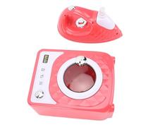 UPALDHOU Juguetes de Juego de Simulación, Juego de Lavandería de ABS con Lavadora a Batería y Tabla de Planchar para Niños, de rol Educativos y Tareas Domésticas