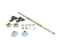 UPALDHOU Kit de Eje Trasero Go Kart de 24 Pulgadas, Juego de Soportes de Rodamiento de Brida de 17 Dientes con Soportes de Fijación para ATVs Quads Drift Trikes de