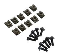 UPALDHOU Kit de Perno de Carenado de Motocicletas Tornillos de Ajuste de Nuez de Nuez M5 Rapante de Aluminio Goldio de Oro Red Black Universal Fit For Bikes Scooters (Black)