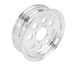 UPALDHOU Llanta de Rueda Delantera de Motocicleta de 10 Pulgadas, Aleación de Aluminio de Alta Dureza, Pulido Fino con Revestimiento Inoxidable y Diseño Hueco, para Mini Motocicleta