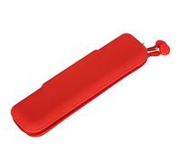 UPALDHOU Mini Estuche de Silicona para Bolígrafo de Viaje, Bolso con Cremallera para Maquillaje, Duradero para Vacaciones de Fin de Semana, 20x4,9 Cm (Rojo (pequeño))
