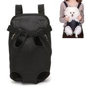 UPALDHOU Mochila Portamascotas Suave y Transpirable con Patas Ajustables hacia Fuera, Paquete Frontal para Perros y Gatos, Nailon (S)