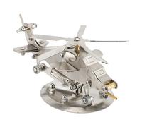 UPALDHOU Modelo de Helicóptero de Metal, Kit 3D de Acero Inoxidable con Hélice Giratoria para Niños, Juguete Científico Educativo para Sala de Estudio u Oficina