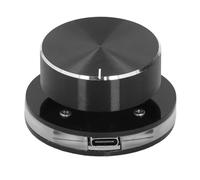 UPALDHOU Paya de Control de Volumen USB para Sistemas Android, Controlador de Ajuste de Medios de Luz RGB Tipo C, Admite Claves de Atajos, Diseño de Acrílico y PC Compacto
