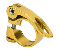 UPALDHOU Pila de Silla de Silla de Aluminio Rápido de 31.8 Mm, Pinza de Asiento de Bicicleta Ligera y Duradera para Conductores de Carreteras y Bicicletas de Montaña (GOLD)