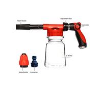 UPALDHOU Pistola de Espuma para Lavado de Autos con Botella de 1L y | Construcción de Aleación de Zinc, Control Push-pull, Espuma en Aerosol para Jardín o Detalles de Automóviles