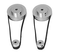 UPALDHOU Polea Loca de Correa de Distribución, Juego de Polea de Distribución 20 Dientes 60 Dientes Rueda Síncrona de Aluminio con Correa para Impresora 3D (5mm)