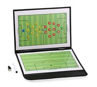UPALDHOU Tablero Táctico de Fútbol Plegable Tablero de Entrenamiento de Fútbol Magnético de Cuero de PU 54 X 32 Cm con 2 Juegos de Marcadores y Bolígrafo 2 en 1 para Entrenadores que Entrenan el Día