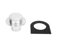 UPALDHOU Tapa del Tanque de, Tapa de Gasolina Estilo Avión de Aluminio Billet con Soporte de Acero Soldado para Manguera de Cuello de Llenado de de 2 Pulgadas, Se Adapta a Hot Rods de (SILVER)