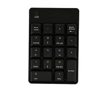 UPALDHOU Teclado Digital Inalámbrico de 18 Miembros de Press Soft Presione el Teclado Número USB para Calcular la Hoja de Cálculo, Plug-and-Play, para XPVISTA / 7, Diseño Compacto Pequeño (Black)