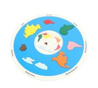 UPALDHOU World Map Jigsaw Puzzle, 7 Continentes Aprendiendo Juguete para el Aula Preescolar, Rompecabezas de Mapa Interactivo para Edades de 3-5, Construcción de Madera de bajo, Coordinación