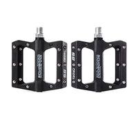 UPANBIKE - Pedales Planos de Fibra de Nylon (Poliamida) con 3 rodamientos sellados para MTB, Bicicleta de Carretera, 14,28 mm, Negro